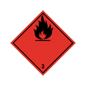 Gevaren etiket a22 brandbaar klasse 3