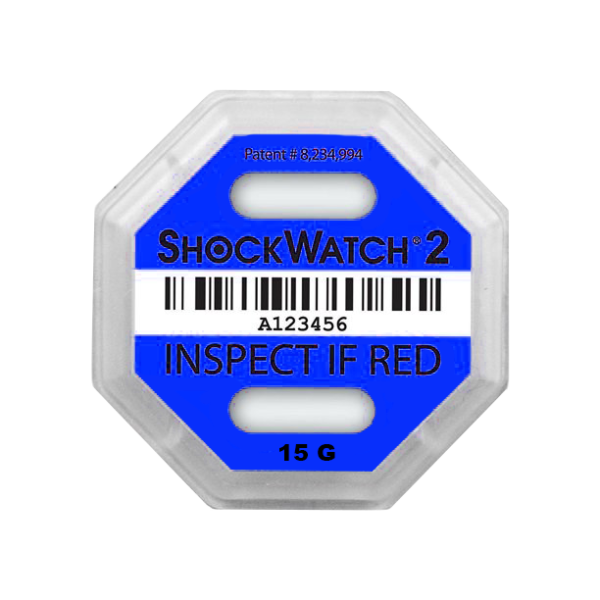 Schokindicator 15G Blauw ShockWatch®2